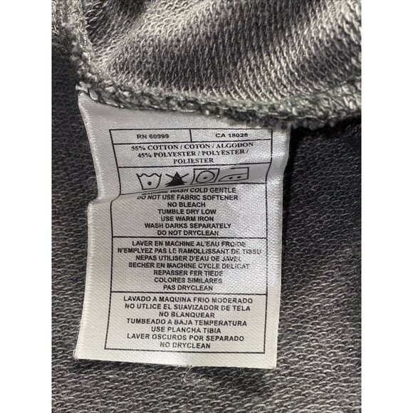 NFL Cincinnati Bengals Sweatshirt Gray Patch Mock Neck Pouch Pocket Drawstring L - Picture 8 of 10